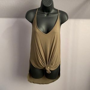 Army green spaghetti strap tank